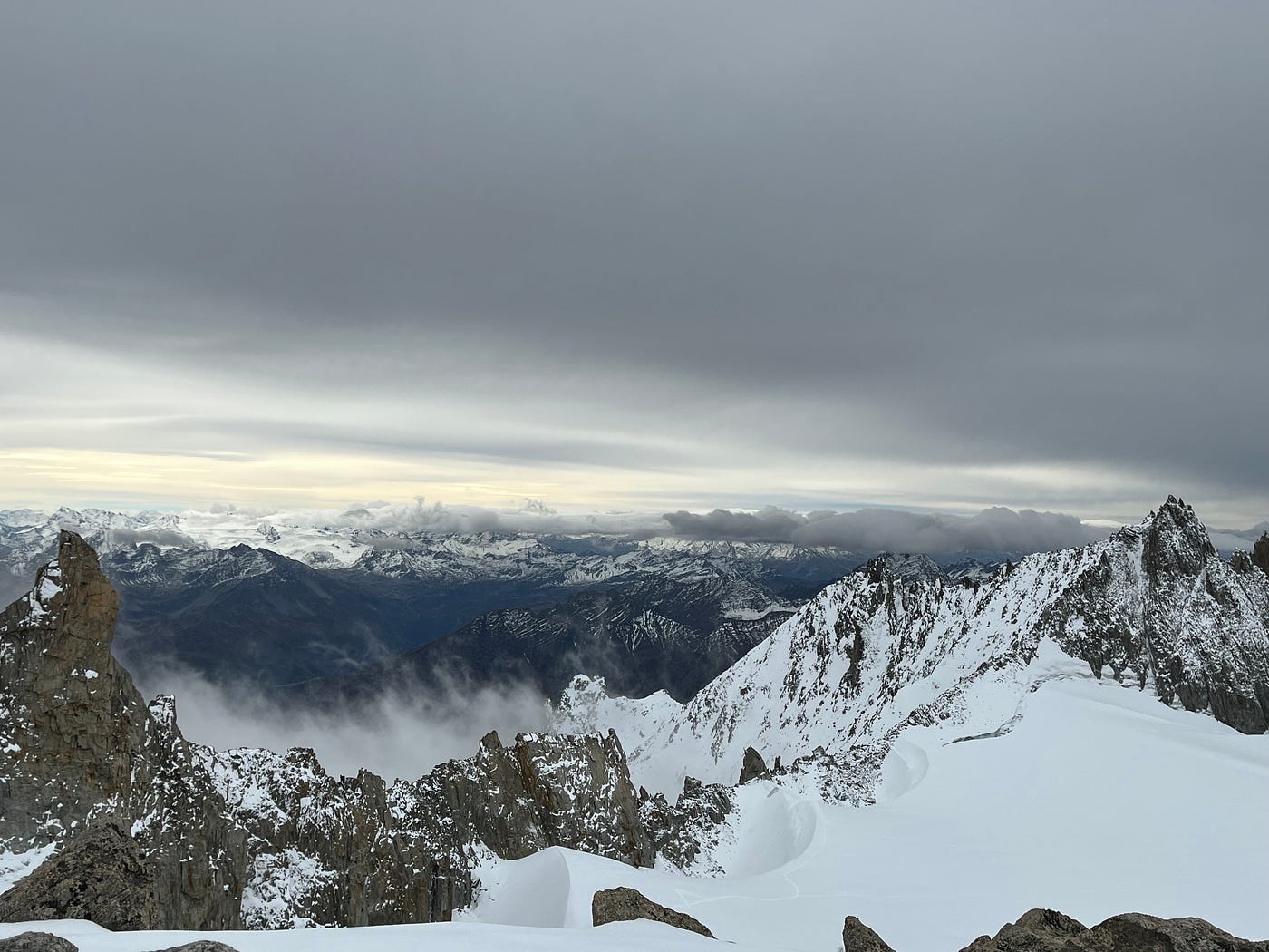 View of the Alps from our little summit