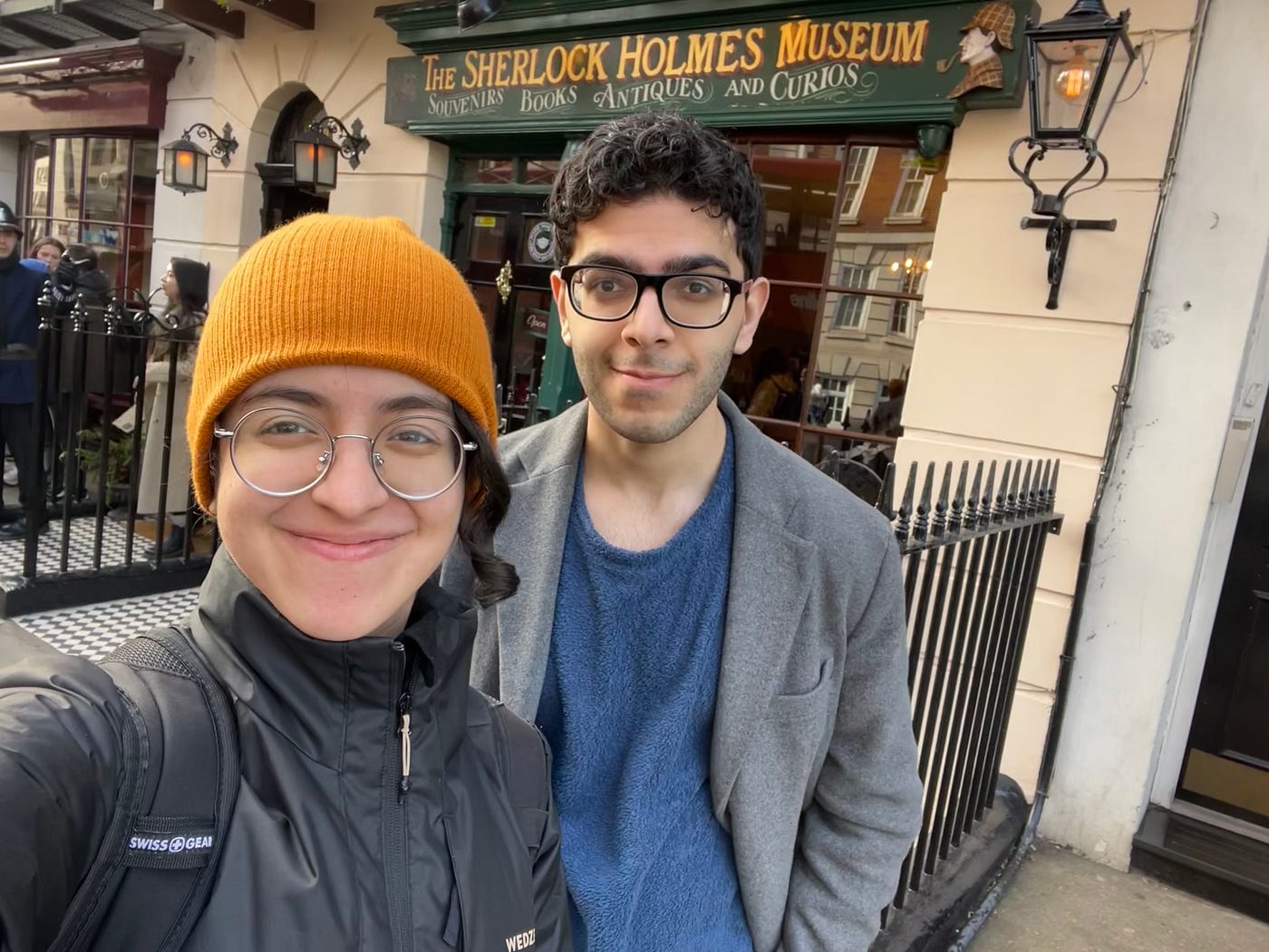 The door in the background is 221B!